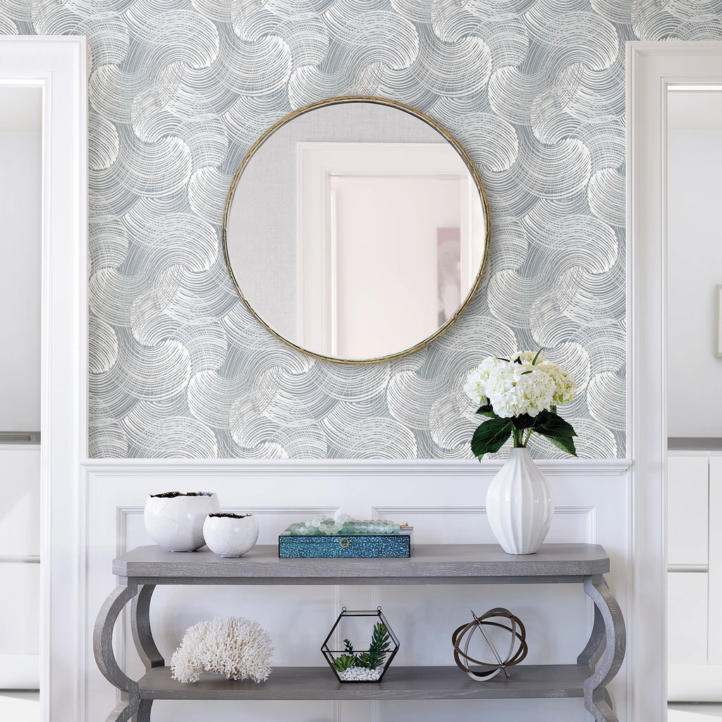Karson Swirling Geometric Wallpaper