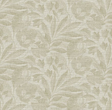 Load image into Gallery viewer, Enjoy the subtle sophistication of this contemporary botanical design. A fine blend of greys and taupe creates a linen-lik...