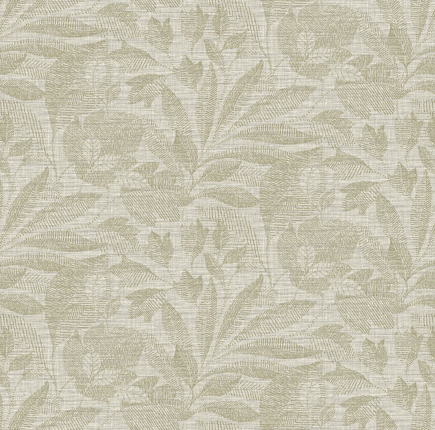 Enjoy the subtle sophistication of this contemporary botanical design. A fine blend of greys and taupe creates a linen-lik...