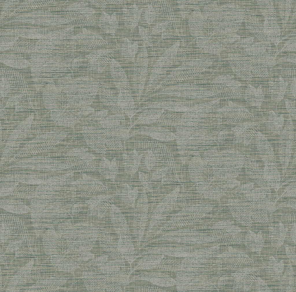 Enjoy earthen sophistication with this contemporary botanical wallpaper. Delicate leaf imprints composed of fine white lin...