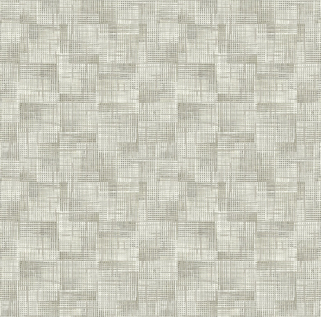 This compelling contemporary wallpaper adds serious dimension to your space. The fine woven grids of taupe, off-white and ...