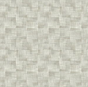 This compelling contemporary wallpaper adds serious dimension to your space. The fine woven grids of taupe, off-white and ...