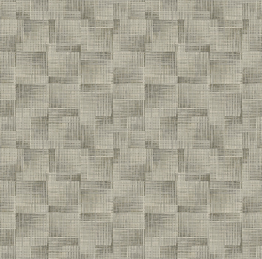 This contemporary wallpaper adds compelling depth to your interiors. Overlapping grids in shades of grey, brown and green ...