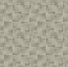 Load image into Gallery viewer, This contemporary wallpaper adds compelling depth to your interiors. Overlapping grids in shades of grey, brown and green ...