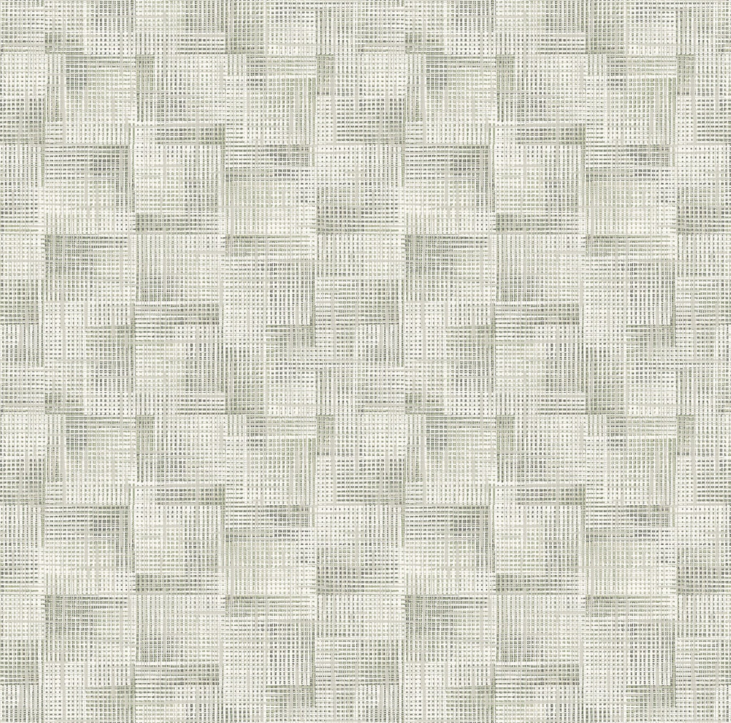 This modern, textural wallpaper is simultaneously soothing and stimulating. Fine woven grids in shades of cream, taupe and...