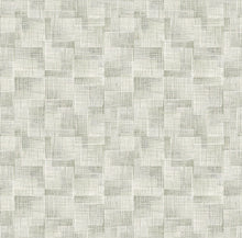 Load image into Gallery viewer, This modern, textural wallpaper is simultaneously soothing and stimulating. Fine woven grids in shades of cream, taupe and...