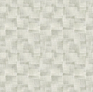 This modern, textural wallpaper is simultaneously soothing and stimulating. Fine woven grids in shades of cream, taupe and...