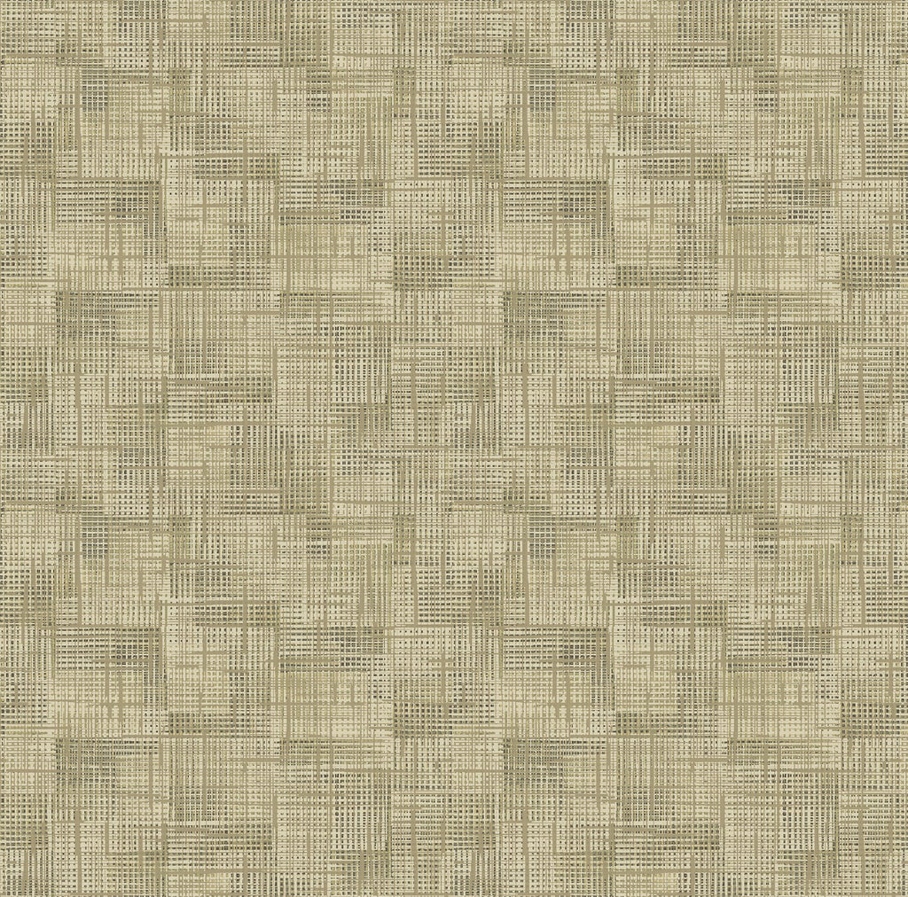 Give your space more dimension with this compelling woven wallpaper. Fine mesh grids in shades of beige, wheat, green and ...