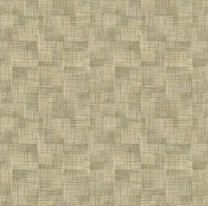 Give your space more dimension with this compelling woven wallpaper. Fine mesh grids in shades of beige, wheat, green and ...