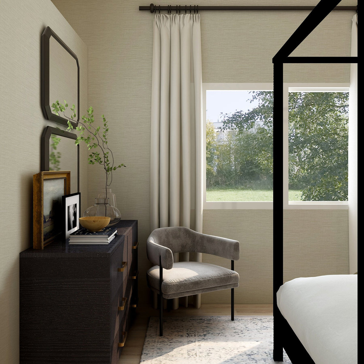 Lela Faux Linen Wallpaper