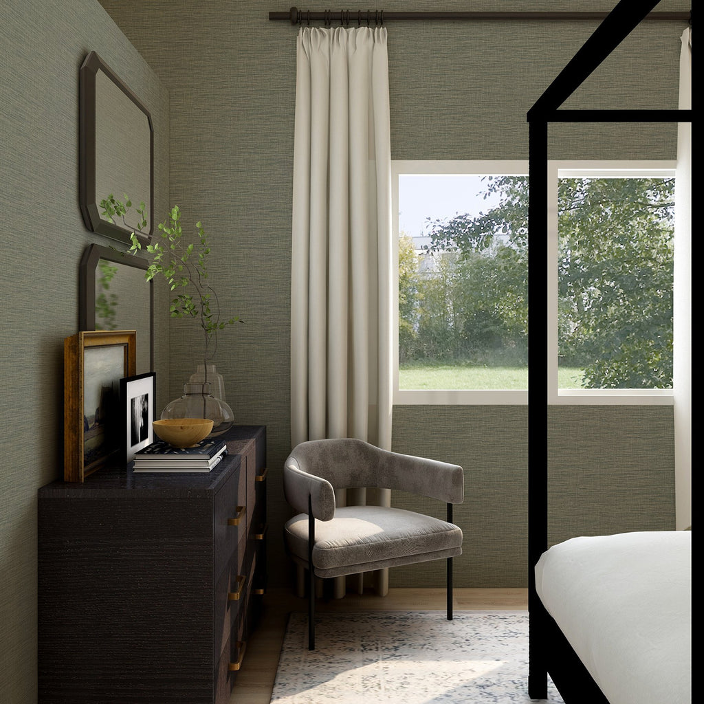 Lela Faux Linen Wallpaper