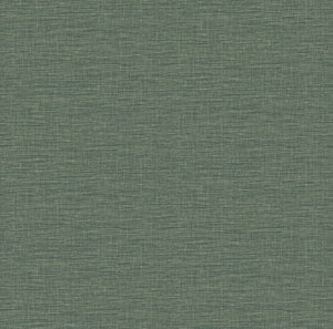 Enjoy rich green hues enhanced by the subtle depth of this faux linen wallpaper. The variegated greens are overlaid with r...