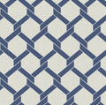 Enjoy a modern update to the classic trellis design with this wallpaper! Blue hexagon framing, with a sharp twist where ea...
