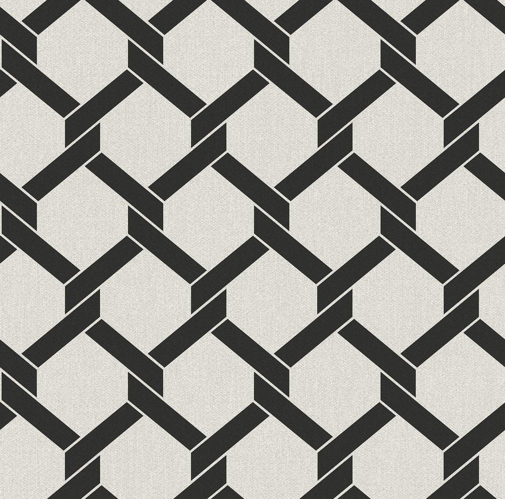 Trellis design is given a modern makeover in this geometric design! The black hexagons are linked together with a sharp tw...