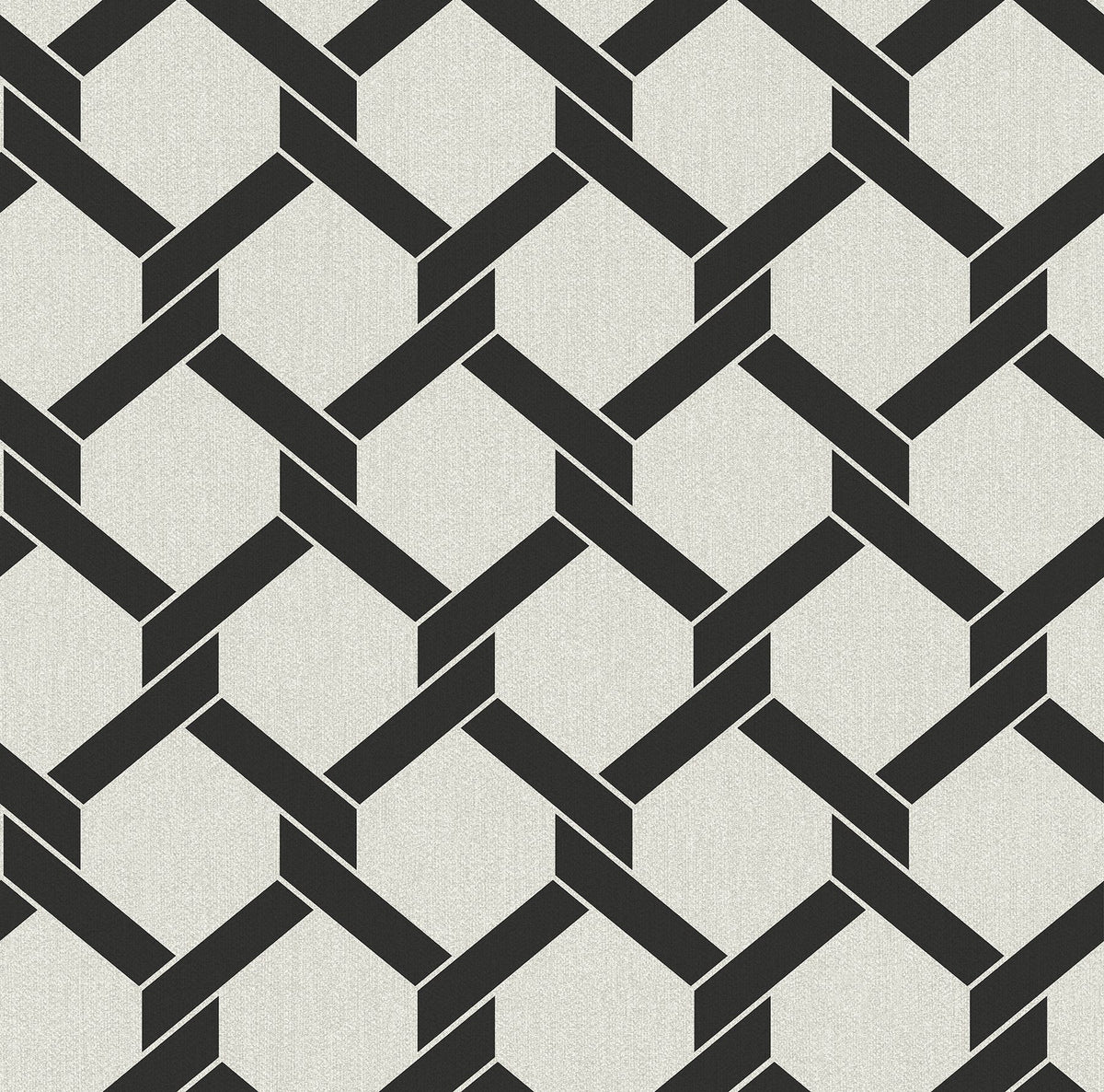 Trellis design is given a modern makeover in this geometric design! The black hexagons are linked together with a sharp tw...