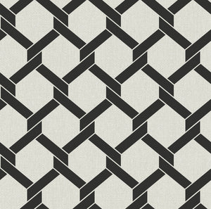 Trellis design is given a modern makeover in this geometric design! The black hexagons are linked together with a sharp tw...