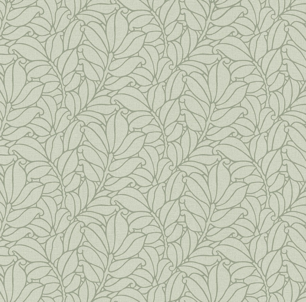 This botanical wallpaper is perfectly balanced between playful and elegant. Stems of round, curling leaves are outlined in...