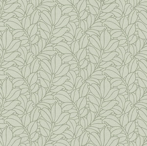 This botanical wallpaper is perfectly balanced between playful and elegant. Stems of round, curling leaves are outlined in...