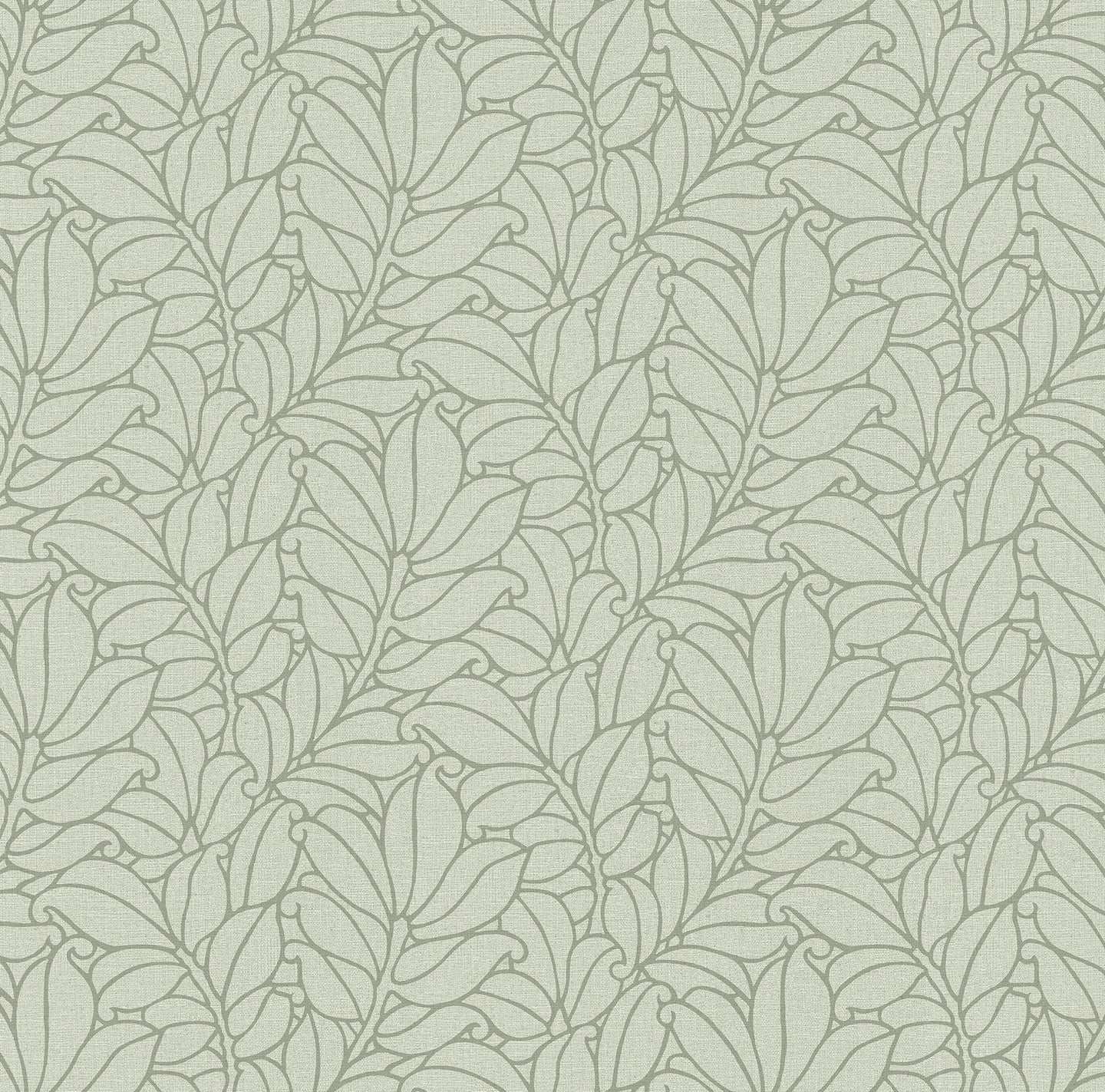 This botanical wallpaper is perfectly balanced between playful and elegant. Stems of round, curling leaves are outlined in...