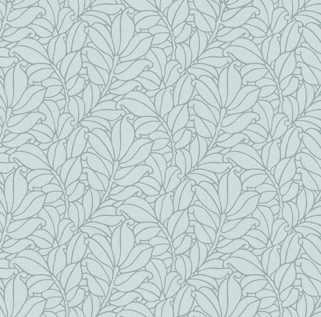 This botanical design is perfectly poised between whimsical and elegant. The branches of plump, curling leaves are outline...