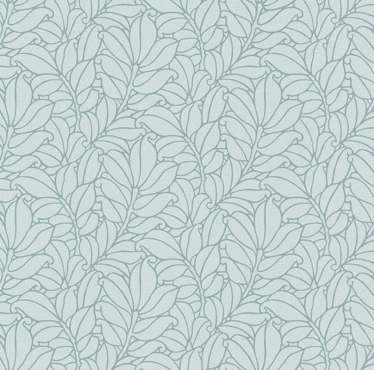 This botanical design is perfectly poised between whimsical and elegant. The branches of plump, curling leaves are outline...