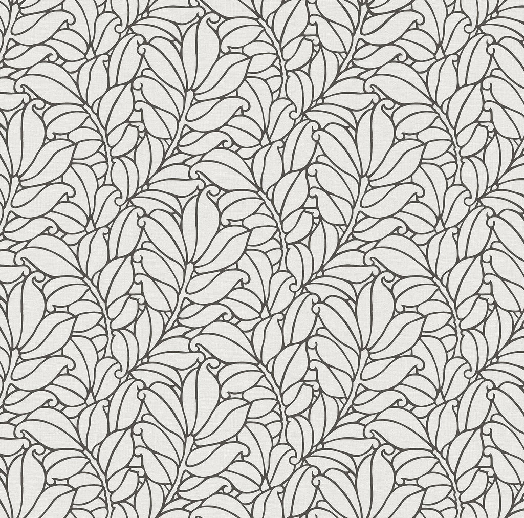 Bring simple and whimsical elegance to your walls with this botanical design. Branches of plump, curling leaves are outlin...