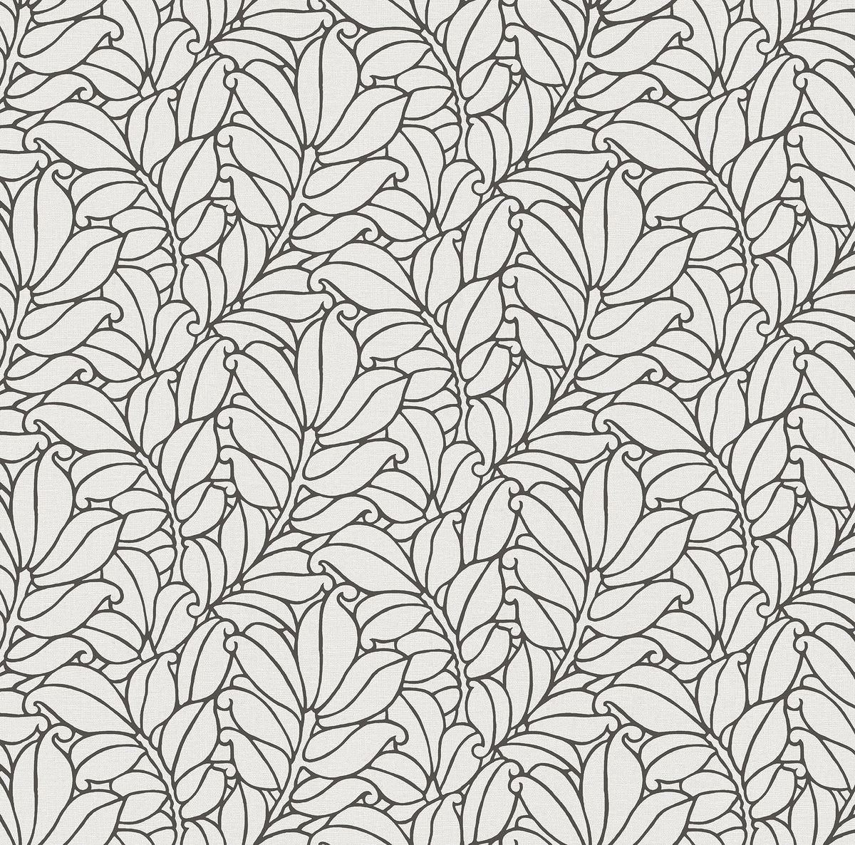 Bring simple and whimsical elegance to your walls with this botanical design. Branches of plump, curling leaves are outlin...