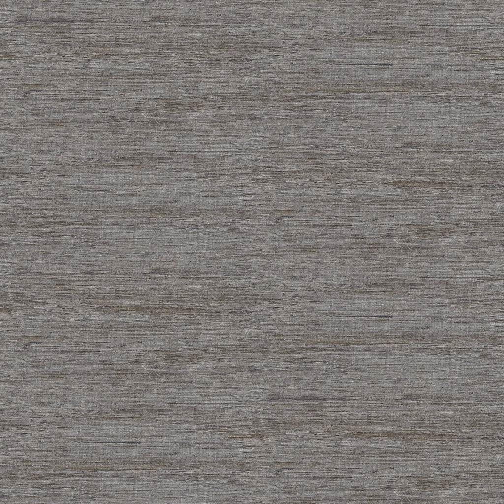 Add elegance to your walls with the textural look of faux fabric wallpaper. Charcoal grey brushed with brown is accented w...