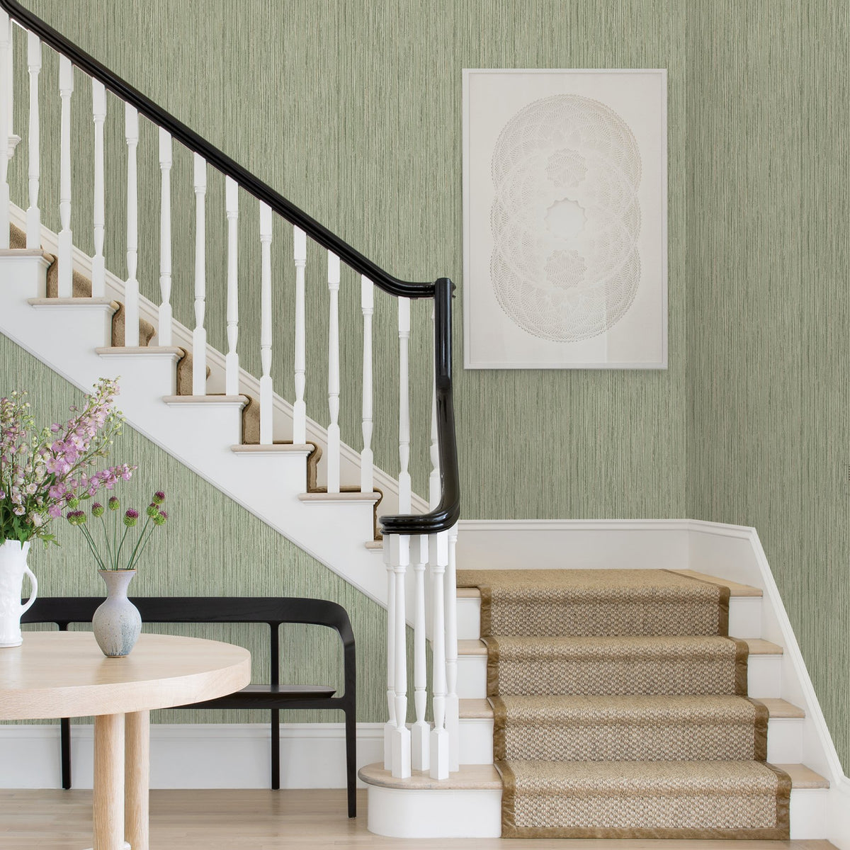 Justina Faux Grasscloth Wallpaper
