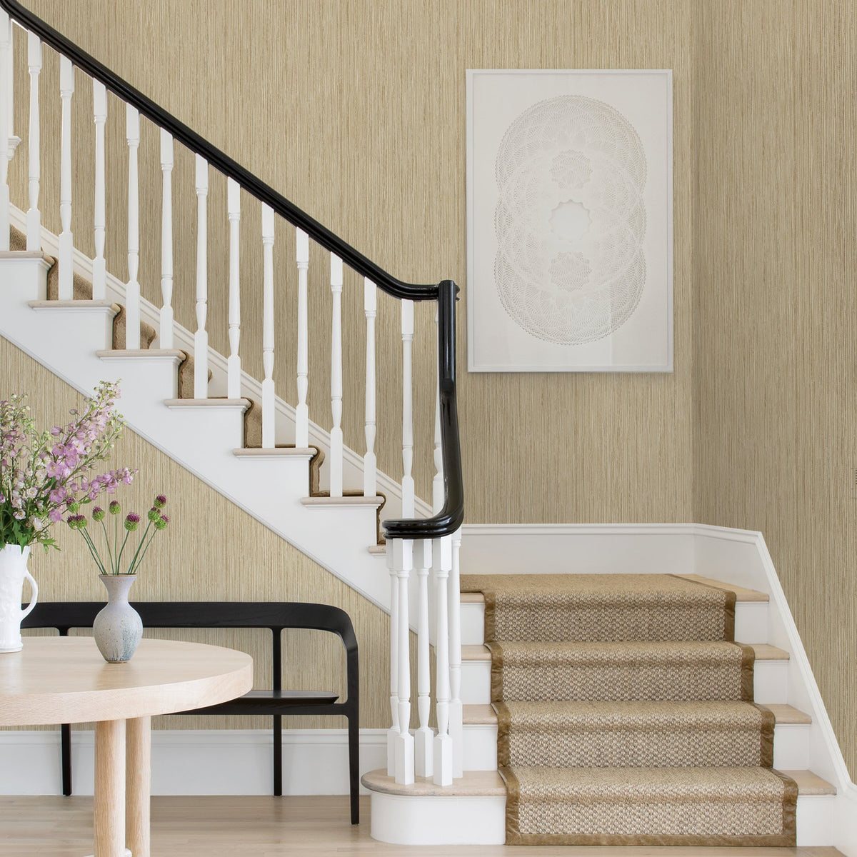 Justina Faux Grasscloth Wallpaper