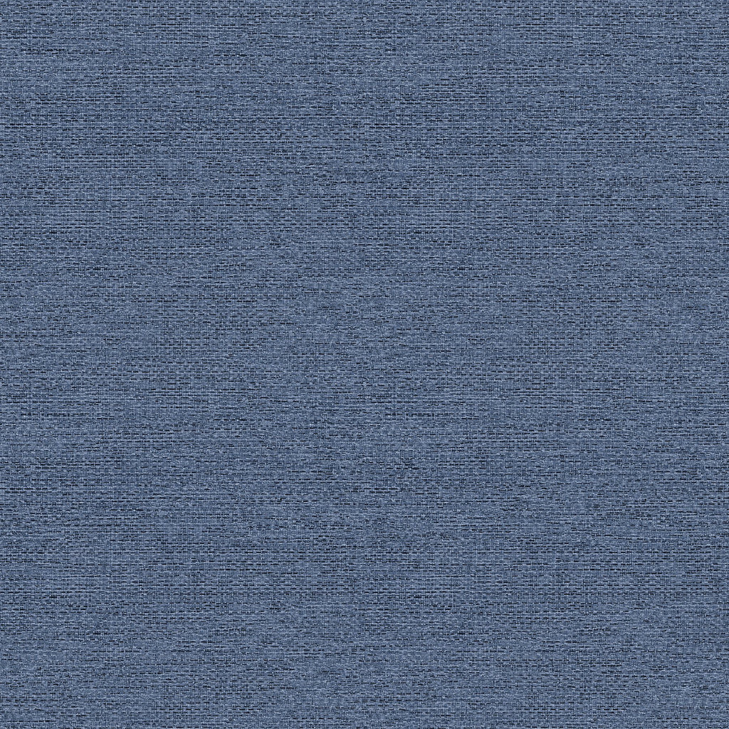 Dress your home with the classic textures of faux fabric wallpaper! This indigo base is accented with dark navy stitching ...