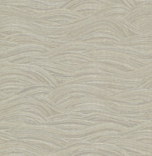 Load image into Gallery viewer, This modern design gives your space serious zen garden vibes. The etched taupe waves are brushed with a golden shimmer tha...