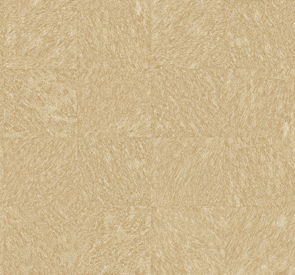 A simple geometric pattern is given unexpected texture with the look of animal hide. Each tan section has been lined with ...