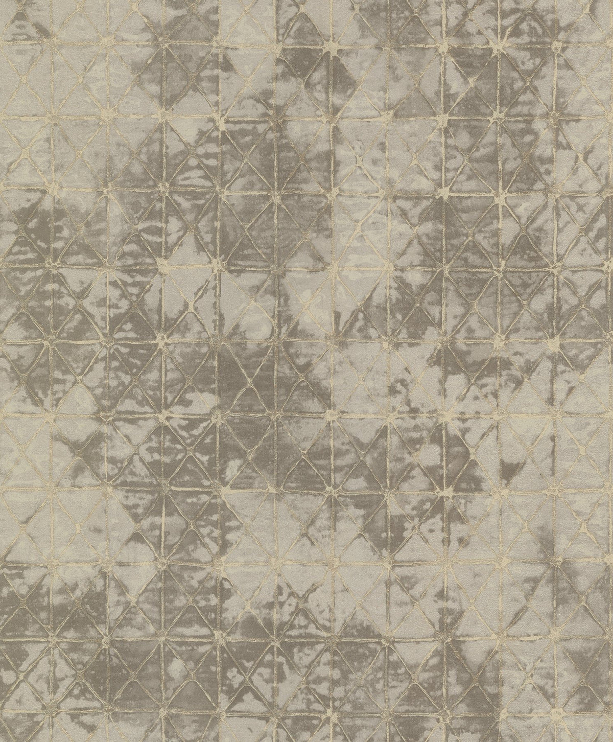 Effortlessly add Old World charm to your walls with this geometric wallpaper! The triangular tiles are a mottled blend of ...