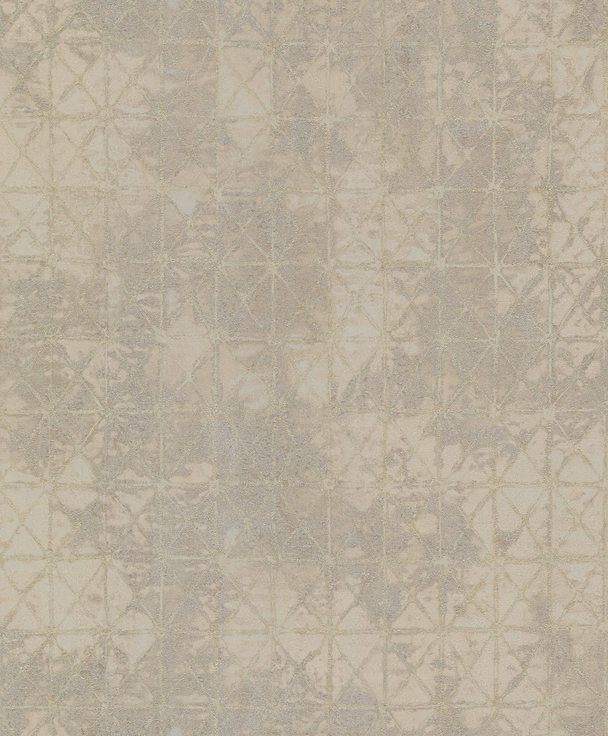 Bring Old World elegance to your walls with this geometric design! The triangular tiles form a simple mosaic of golden gre...