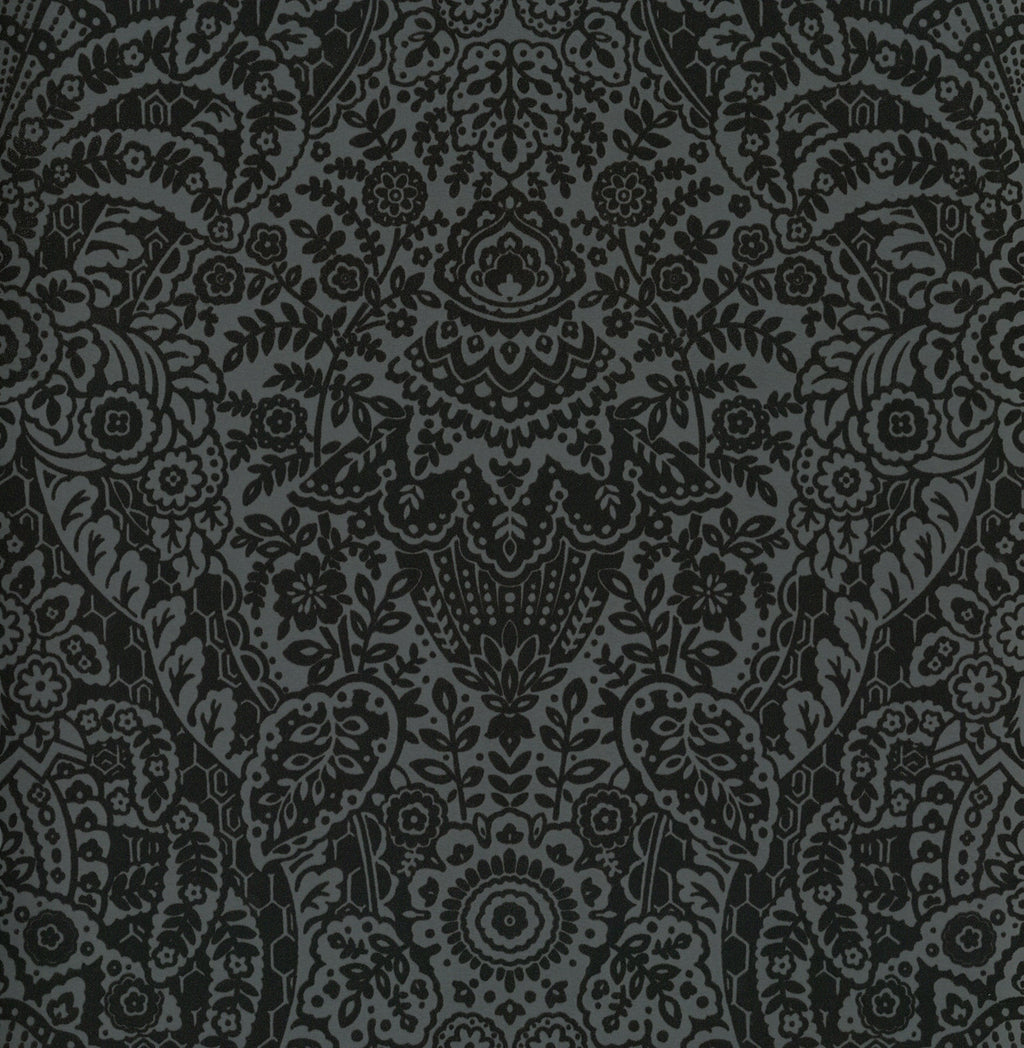 Botanical, Damask, Glam, Charcoal