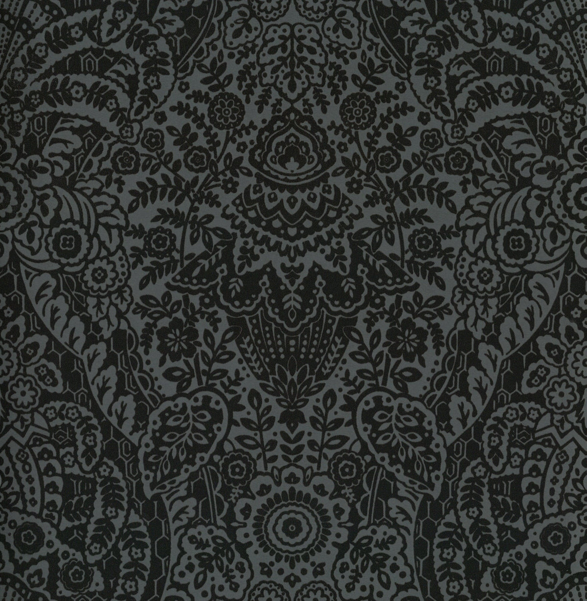 Botanical, Damask, Glam, Charcoal