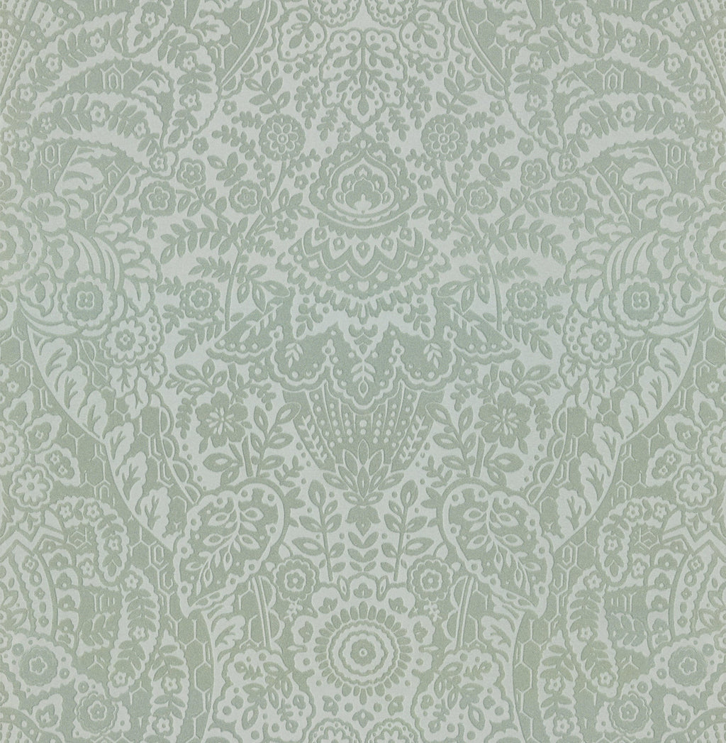 Botanical, Damask, Glam, Silver