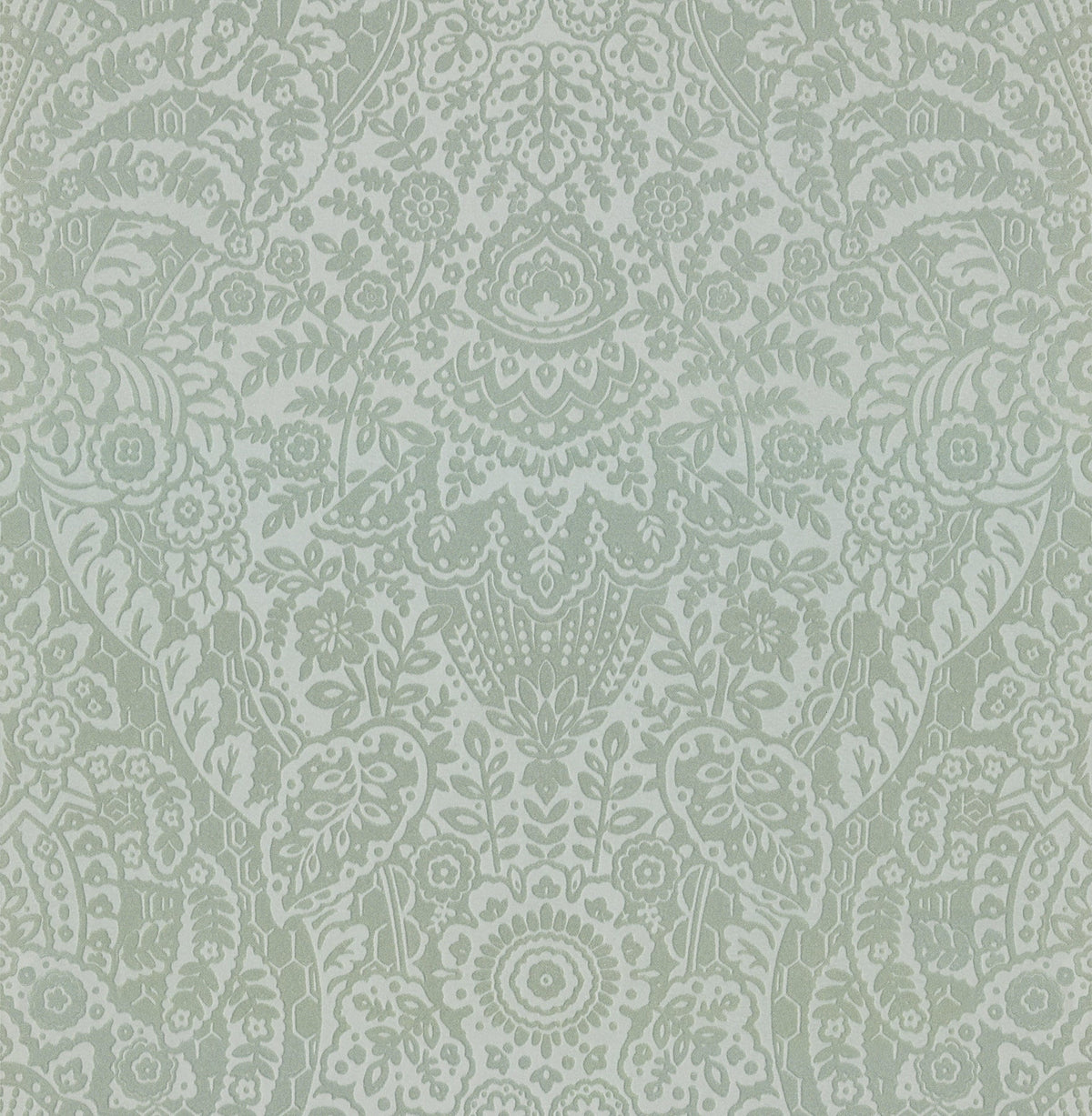 Botanical, Damask, Glam, Silver