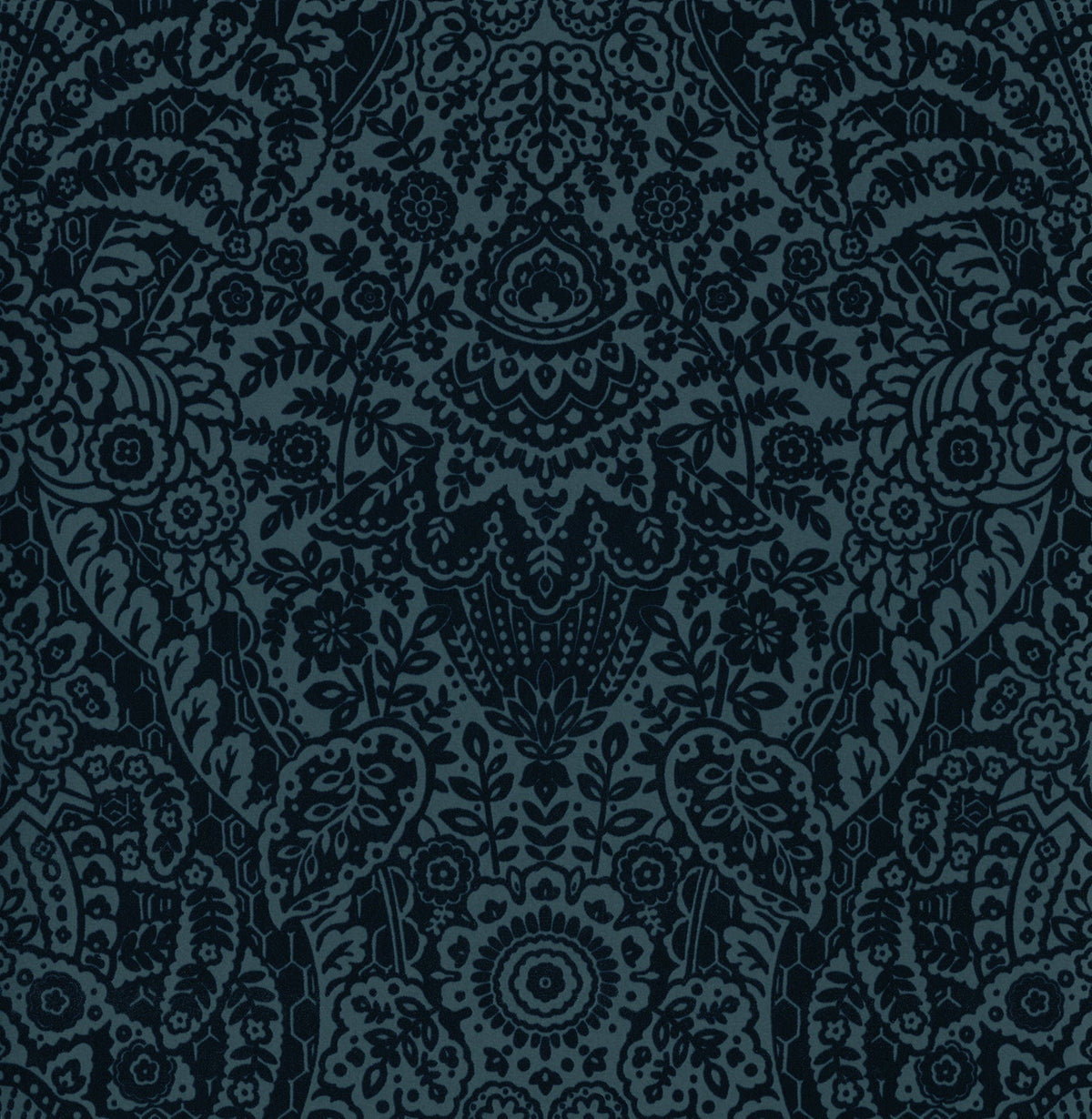 Botanical, Damask, Glam, Indigo