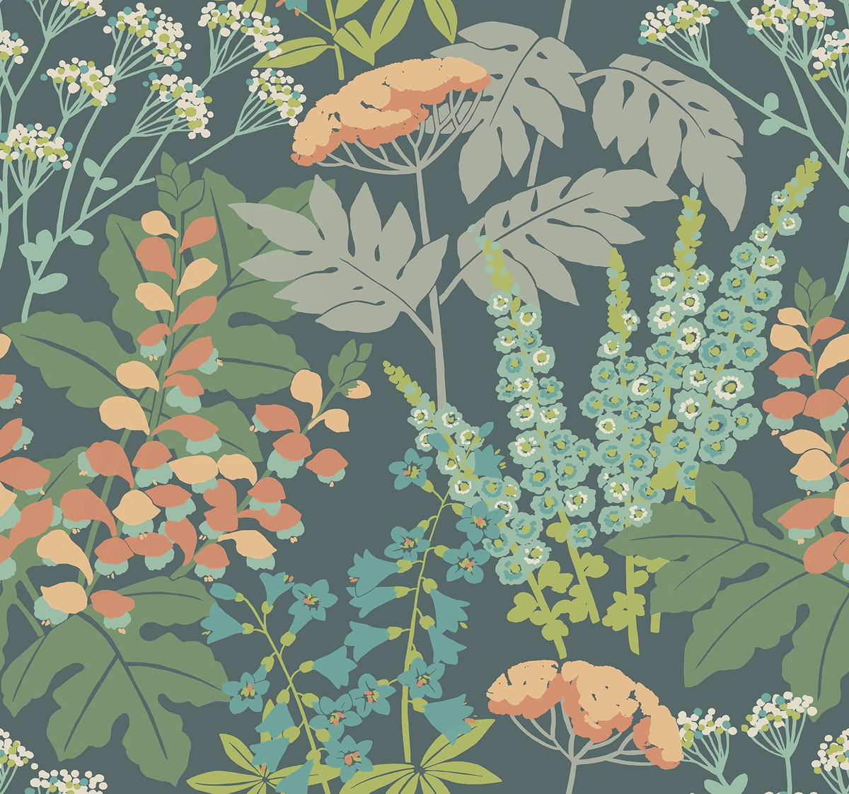 Botanical, Botanical, Modern, Teal