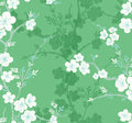 Botanical, Flowers, Modern, Green