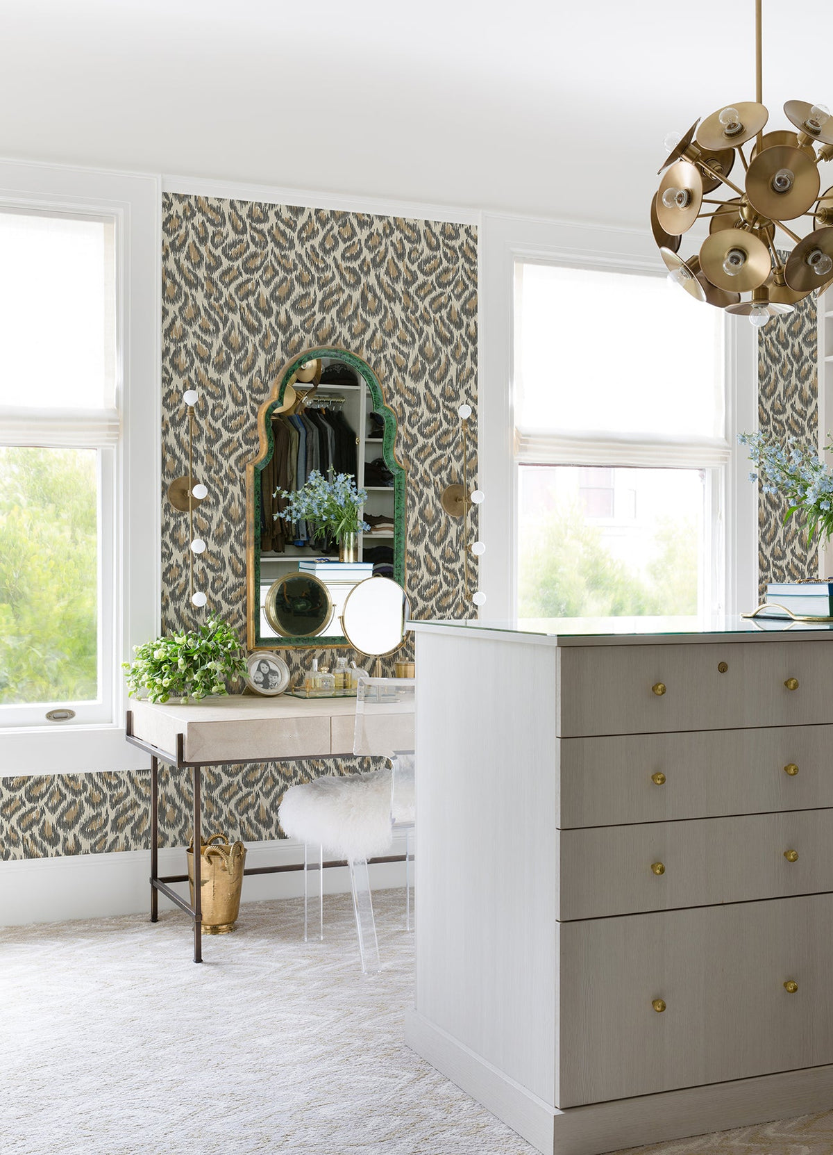 Electra Leopard Spot String Wallpaper