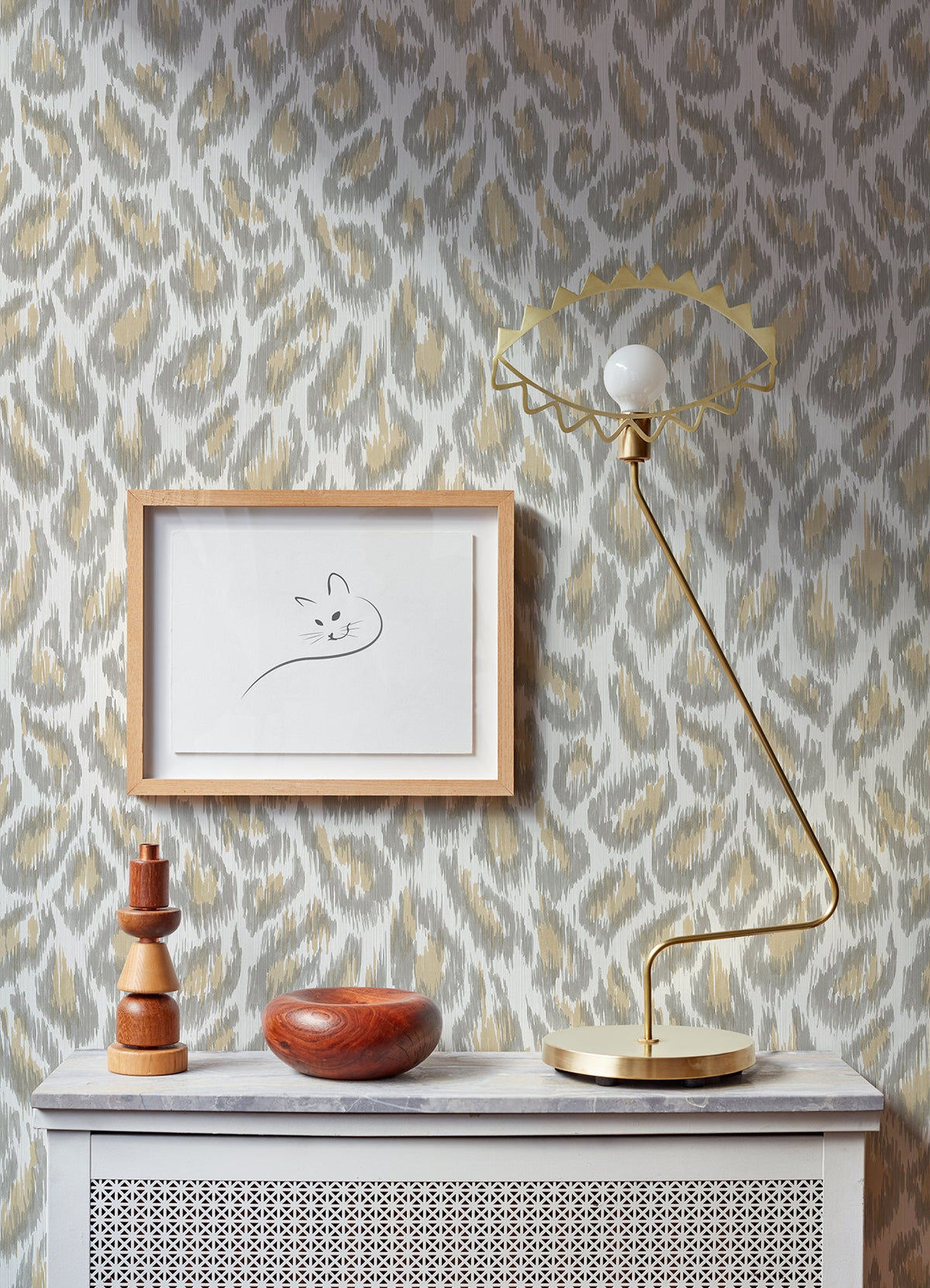 Electra Leopard Spot String Wallpaper
