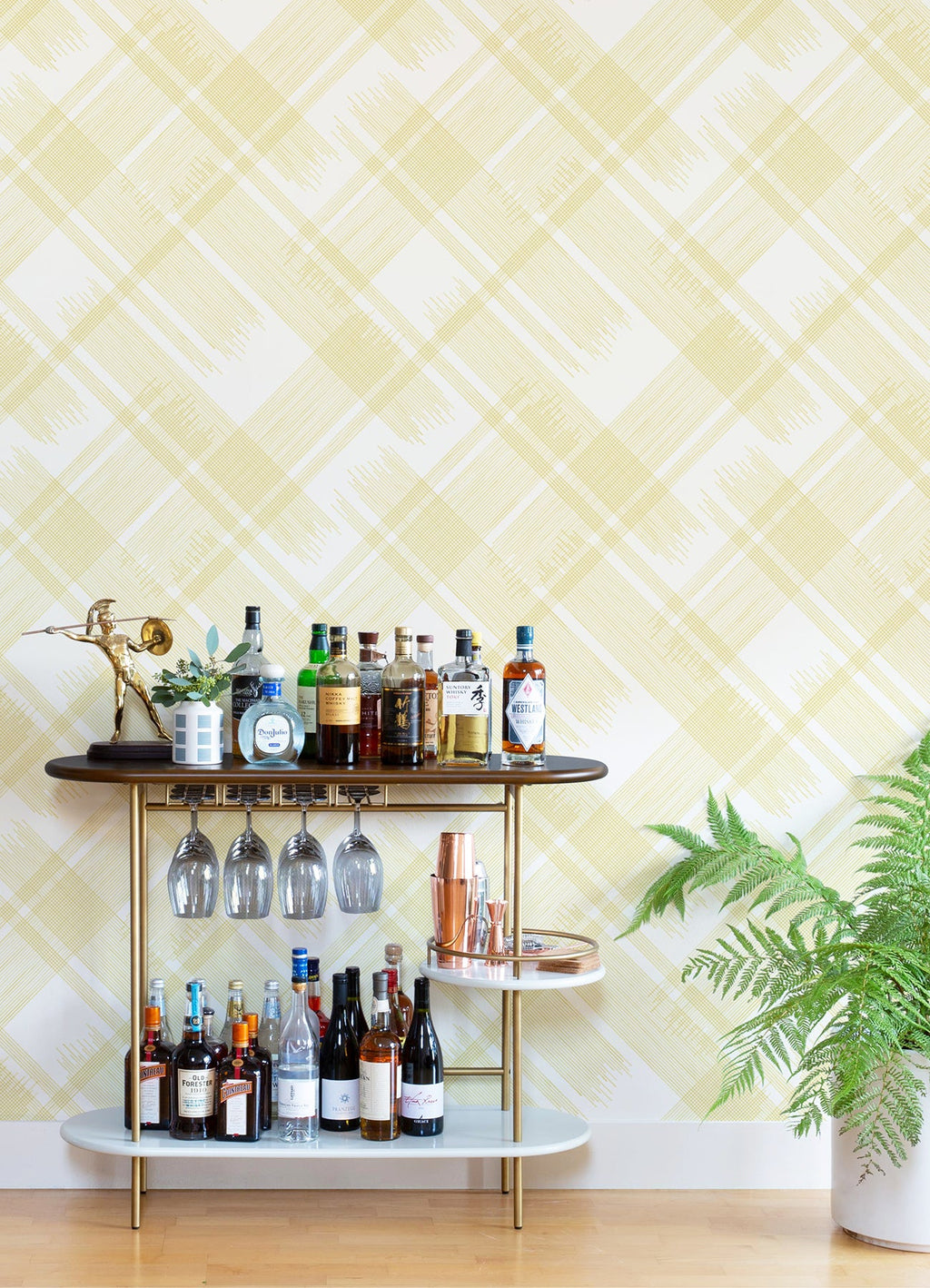 Zag Modern Plaid Wallpaper