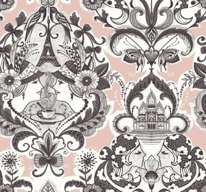 Graphics, Damask, Eclectic, Blush