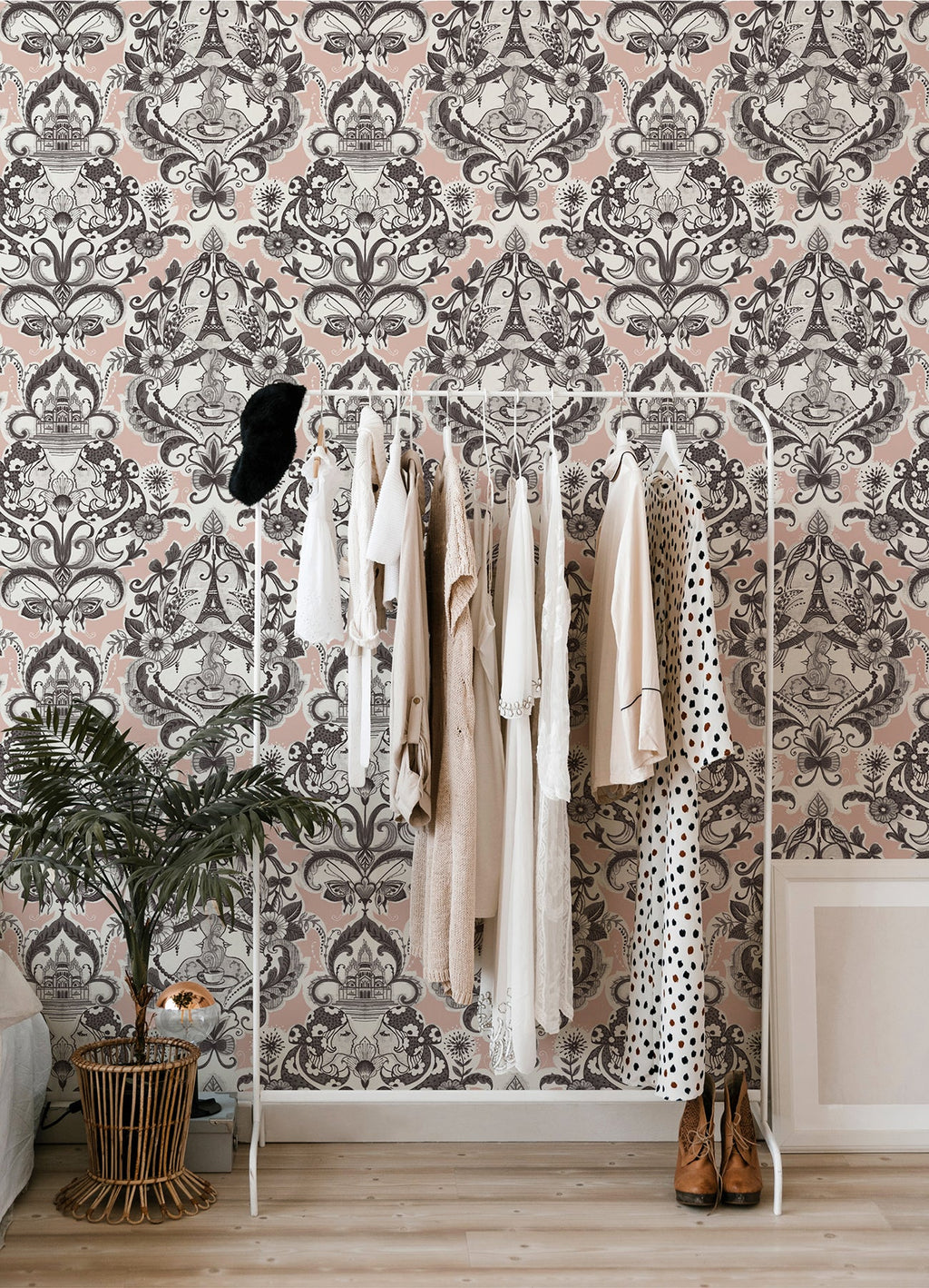 Sadie Parisian Damask Wallpaper