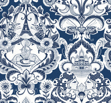 Load image into Gallery viewer, Graphics, Damask, Eclectic, Navy