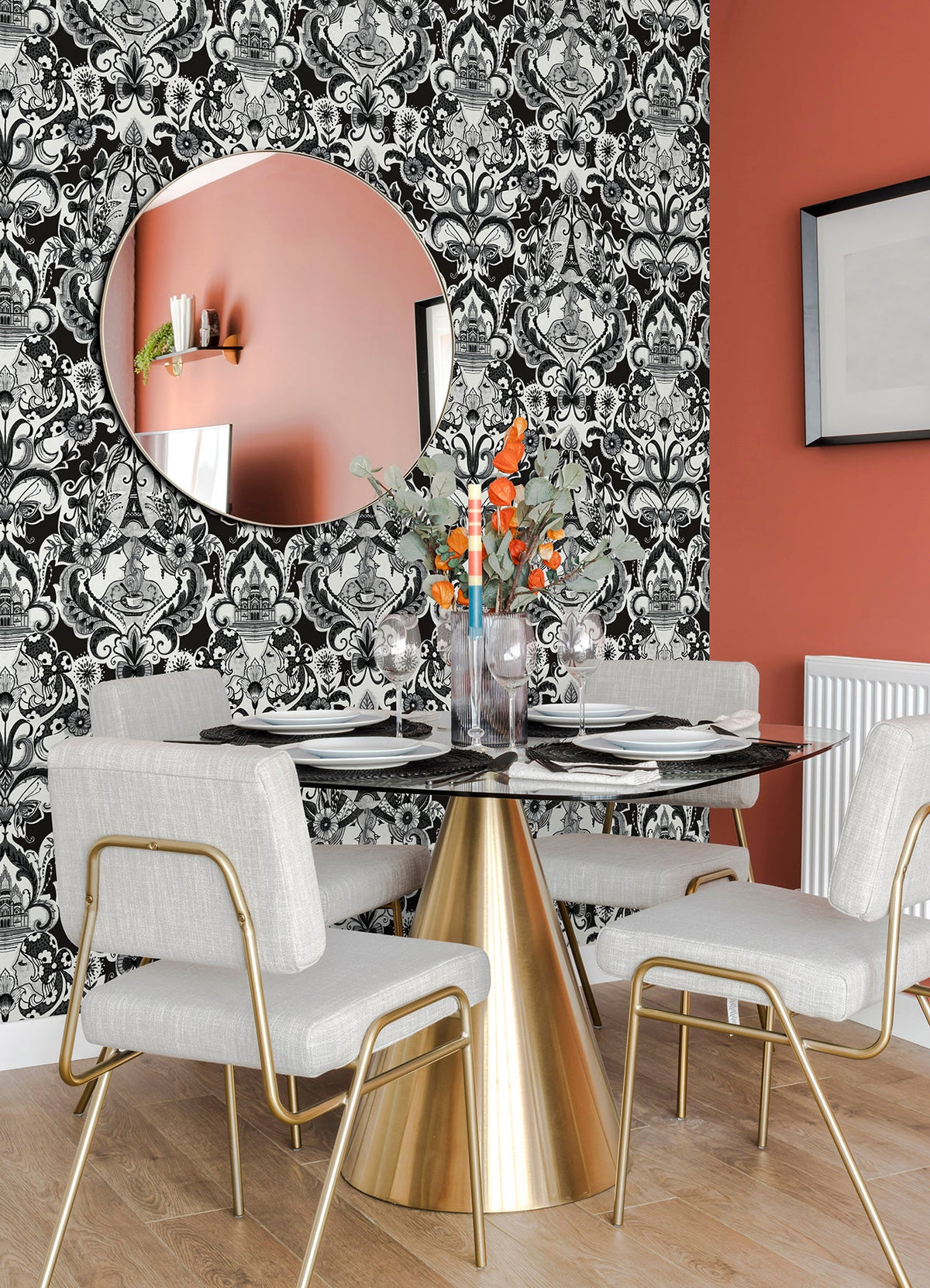 Sadie Parisian Damask Wallpaper
