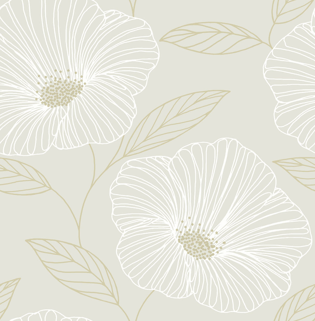 Botanical, Flowers, Modern, Dove